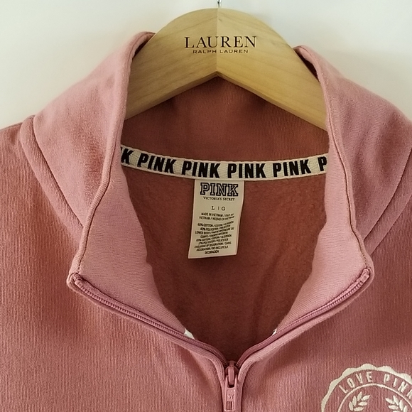 PINK VS Quarter Zip Sweatshirt - Pink Gray - Picture 3 of 10